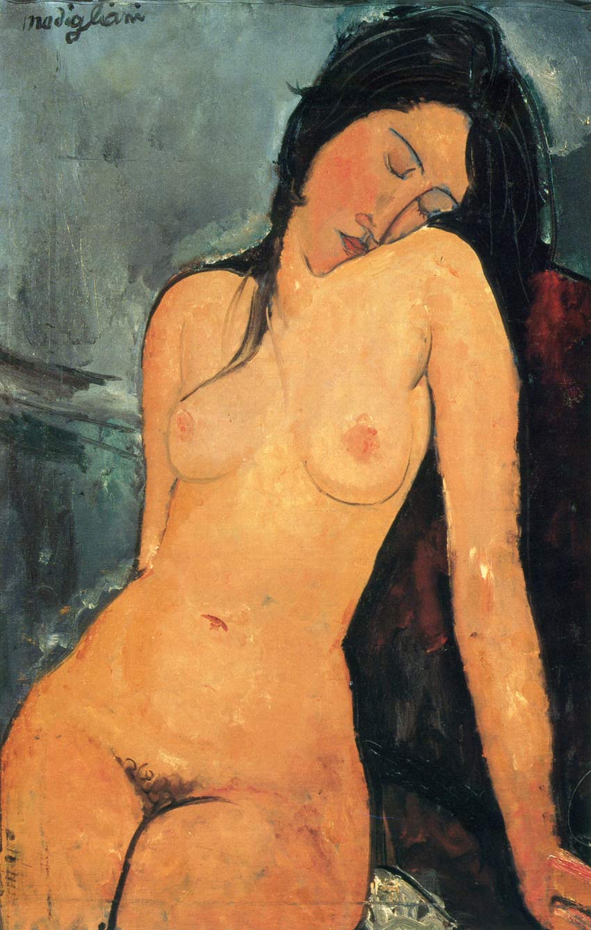 Photo:  Amedeo Modigliani,Female Nude, ca.1916